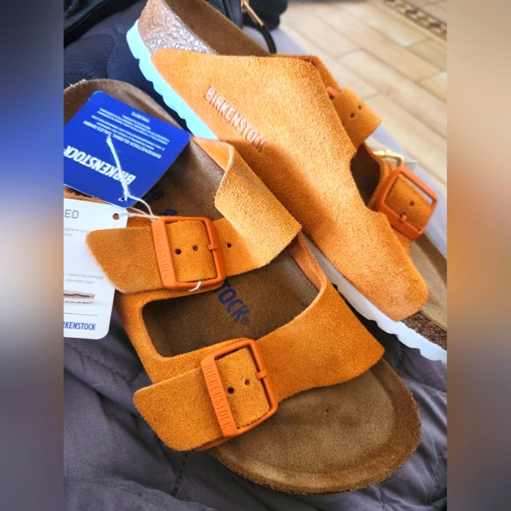 Birkinstock Women Arizona SFB Nubuck Apricot